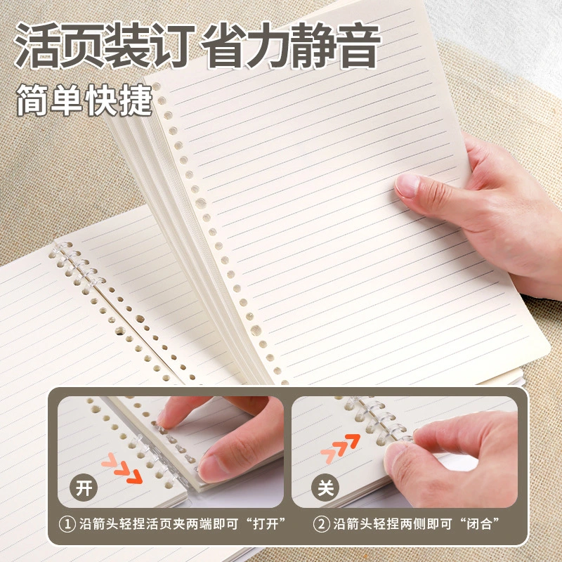Ring binder planner detail view
